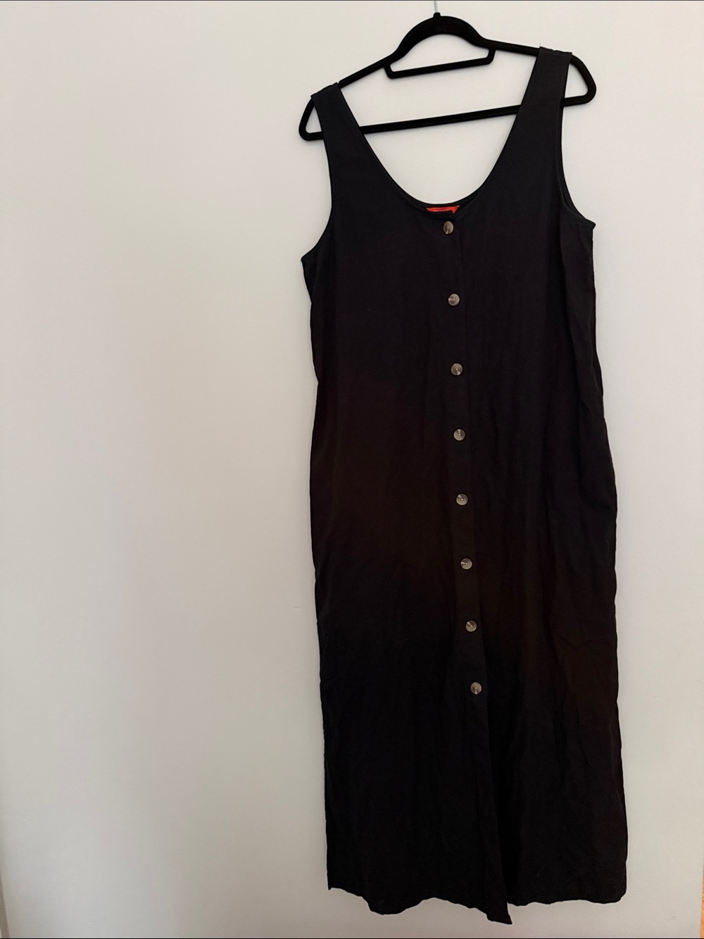 Joe Fresh Black Button-Front Midi Sundress
